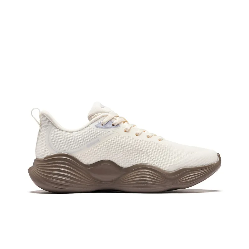 Erke Cushioning Anti-Slip And Wear-Resistant Low-Top Casual Running Shoes Women's Microcrystal White-1