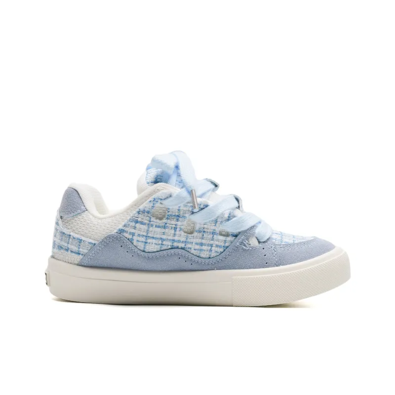 OAOQ Low-Top Skateboard Shoes Unisex White Yellow Blue-52