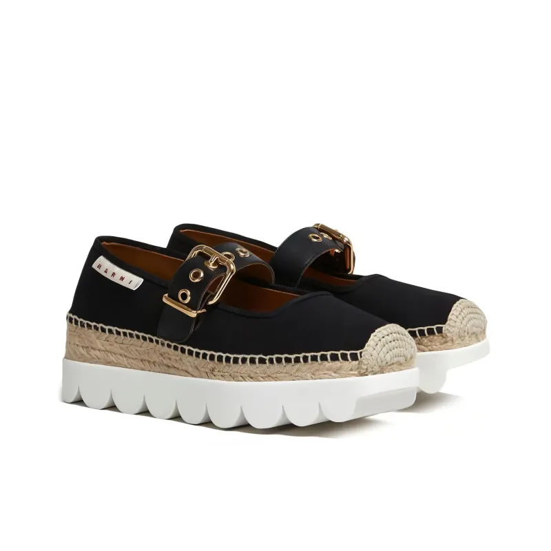 MARNI Mary Jane Canvas Espadrilles-1