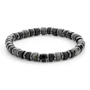 ENFANTIN Volcanic Stone Hematite Glittering Stone Bracelets Unisex