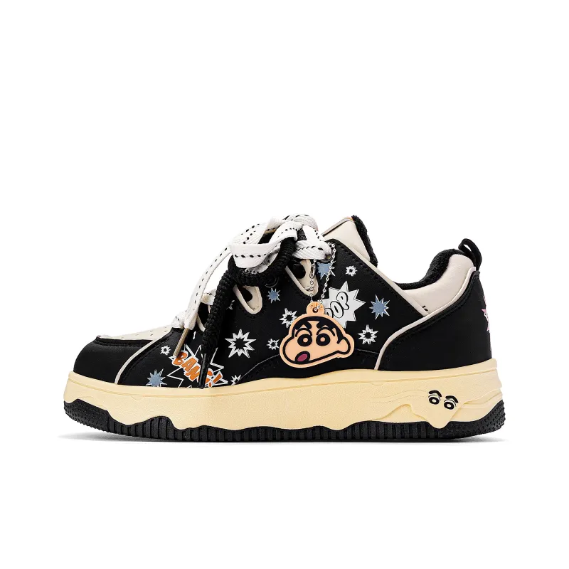 Crayon Shinchan Lightweight Breathable Height Increasing Low Top Skateboard Shoes Unisex-2
