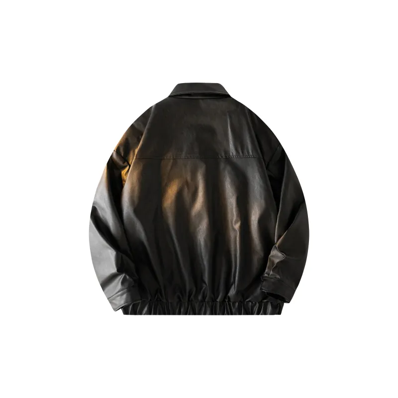 Mackyo Leather Jacket Coat Unisex Bamboo Green-4