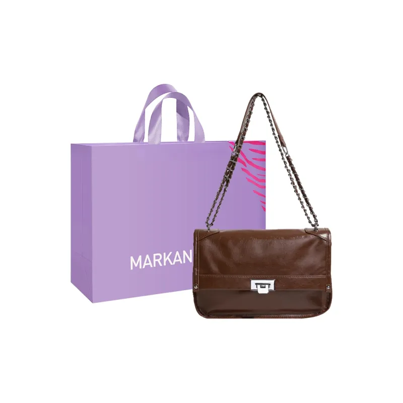 MARKANGARO PU Tote Medium Size Unisex Black/Coffee/Brown-6