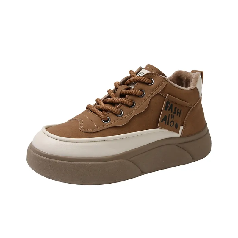 Wooden Rabbit Abrasion Resistant Thermal Mid Top Casual Shoes Women's-1