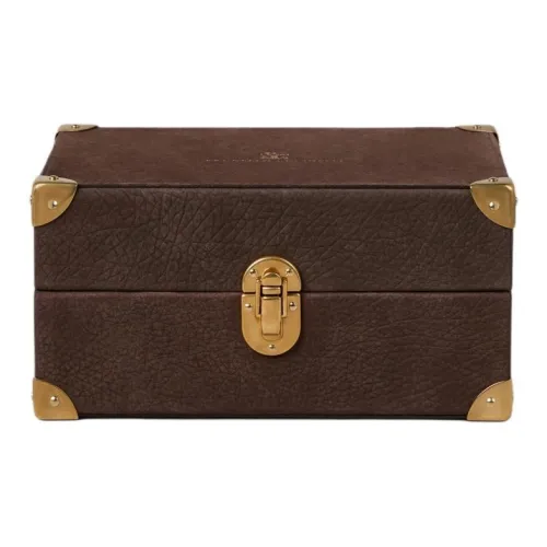 Brunello Cucinelli Genuine Leather Watch Box Storage Box Men's Brown
