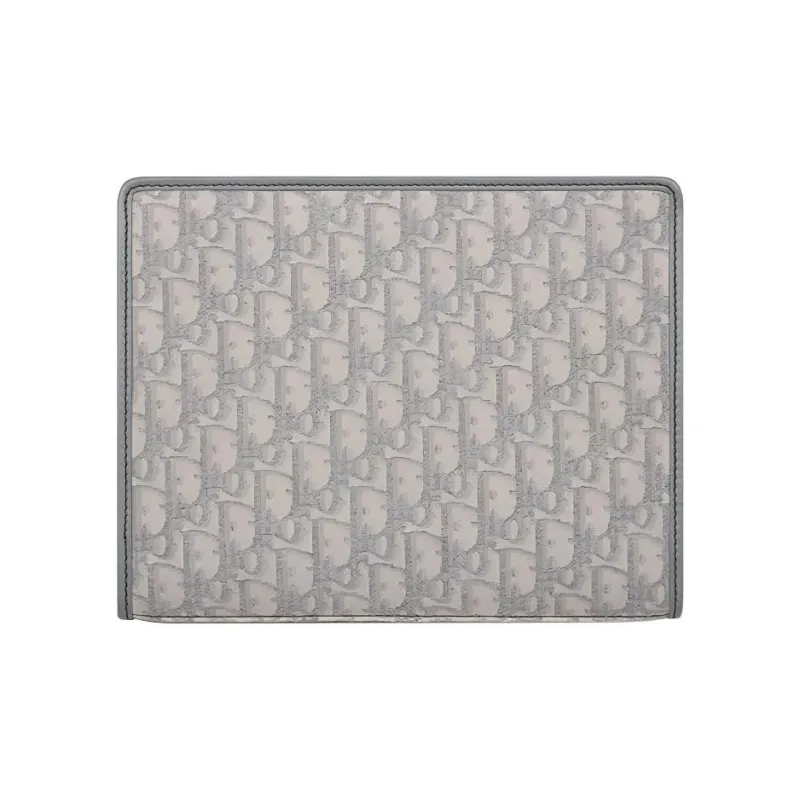 DIOR 30 Montaigne Fabric Toiletry Bags Clutches Medium Size Women's Gray-2