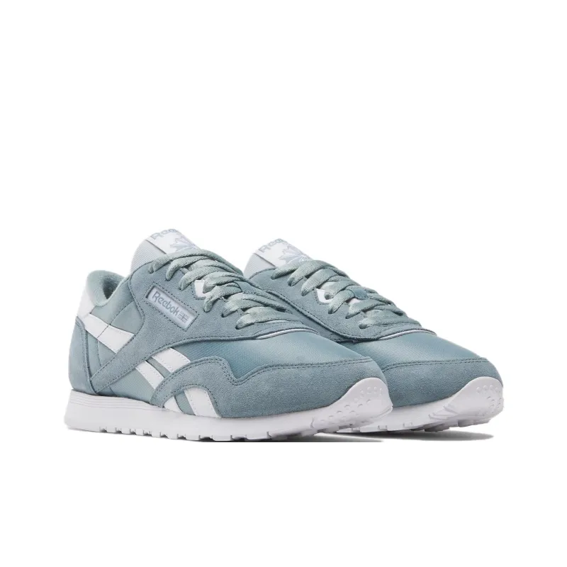 Reebok Classic Nylon Anti-Slip Wear-Resistant Low-Top Casual Shoes Women's Light Blue-2