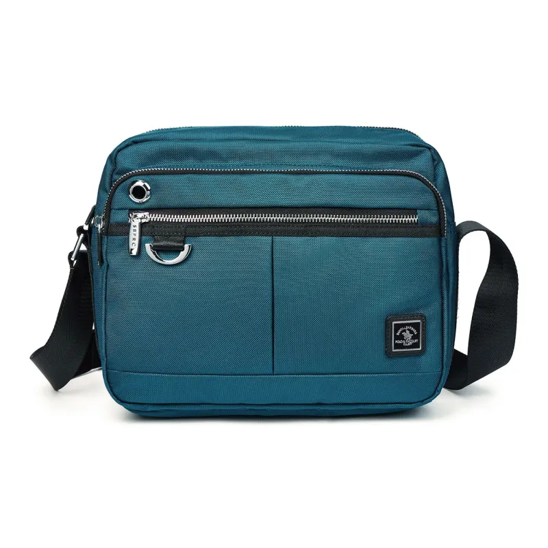 SANTA BARBARA POLO & RACQUET CLUB Fabric Shoulder Bag, Crossbody Bag Regular Men's Multicolor-6