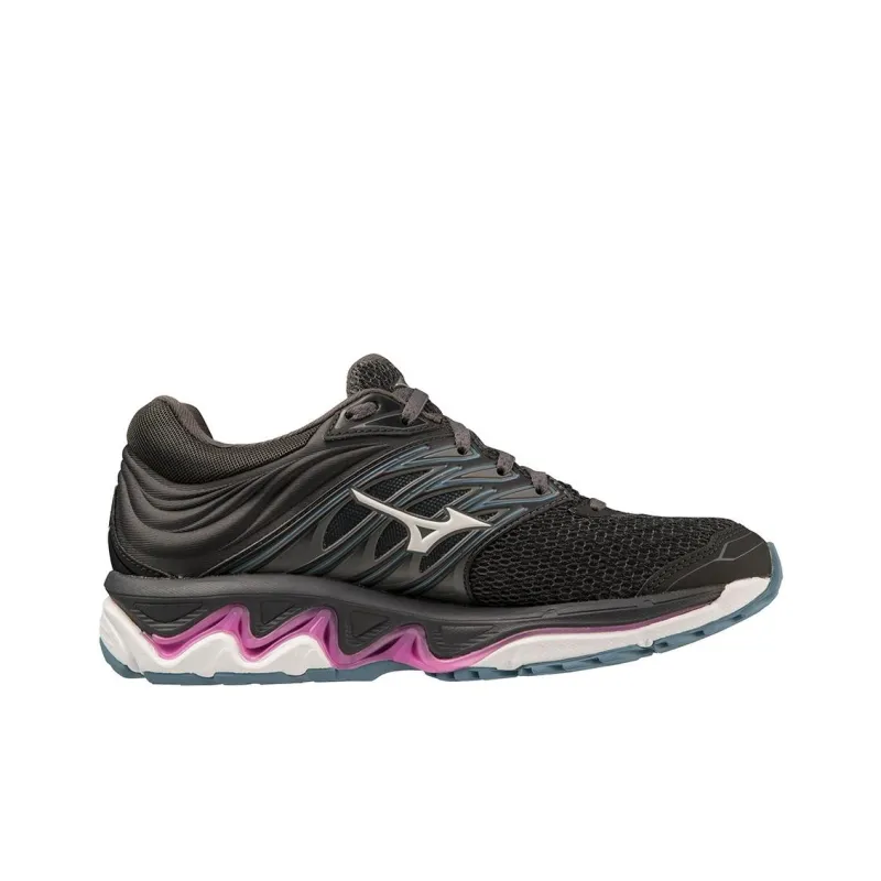 Mizuno Anti-Slip Wear-Resistant Low-Top Running Shoes Women's Black White-1
