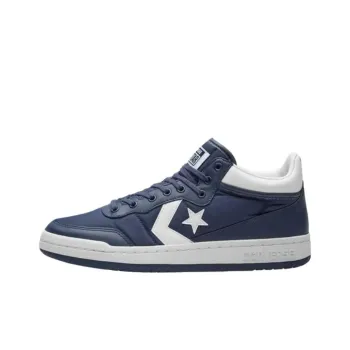Converse Fastbreak Anti-Slip Wear-Resistant Mid-Top Skateboard Shoes Men's Blue
