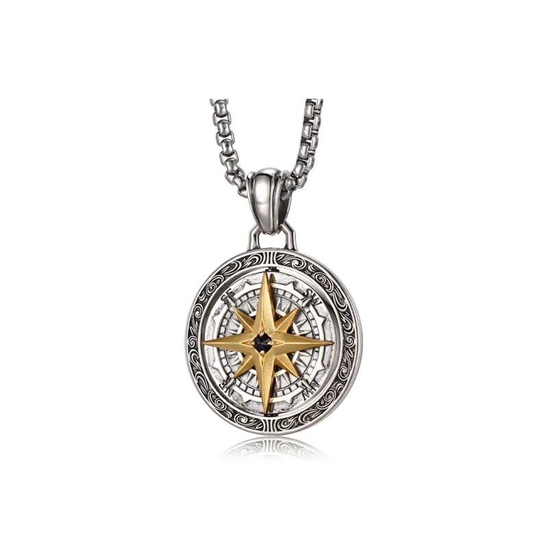 IDEAGEMER S925 Silver Necklaces Men's Silver-14