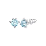 Freshwater Blue Dragon Claw Stud Earrings-1 Pair