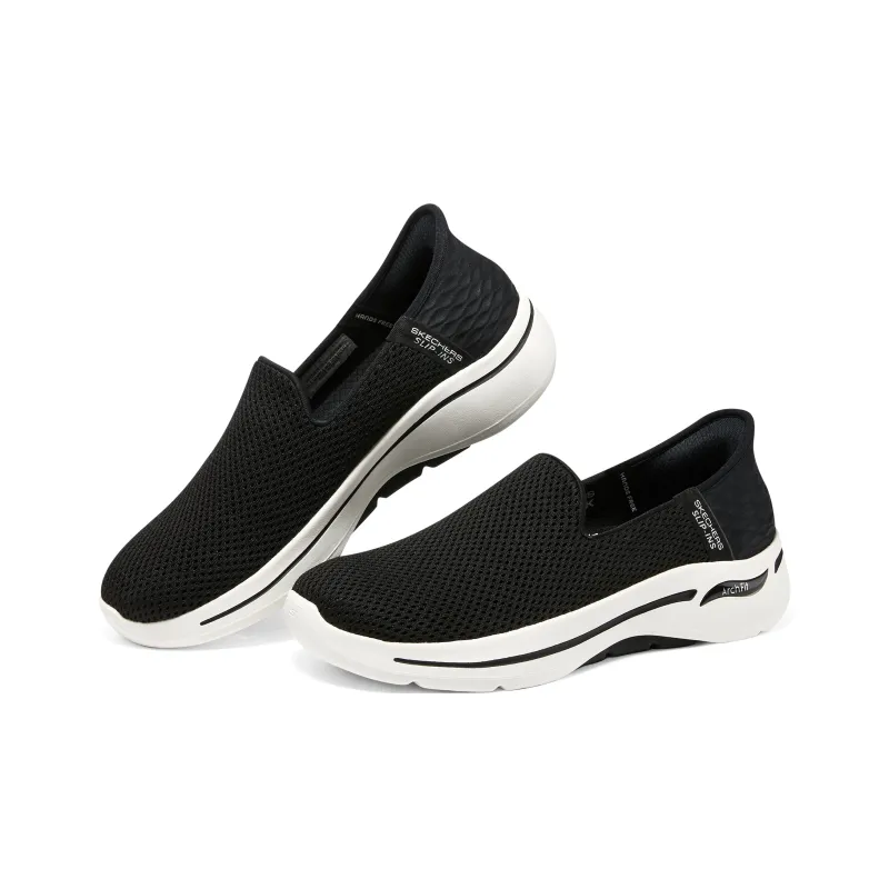 Skechers Go Walk Arch Fit Hands Free Slip-Ins Durable Breathable Low-Top Casual Shoes Women's Black-8