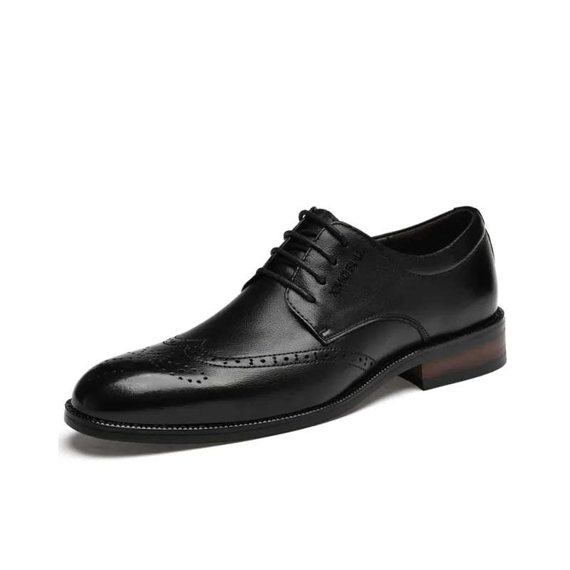 XIMO BULL Dress Shoes Men Low Top Black/Brown-1