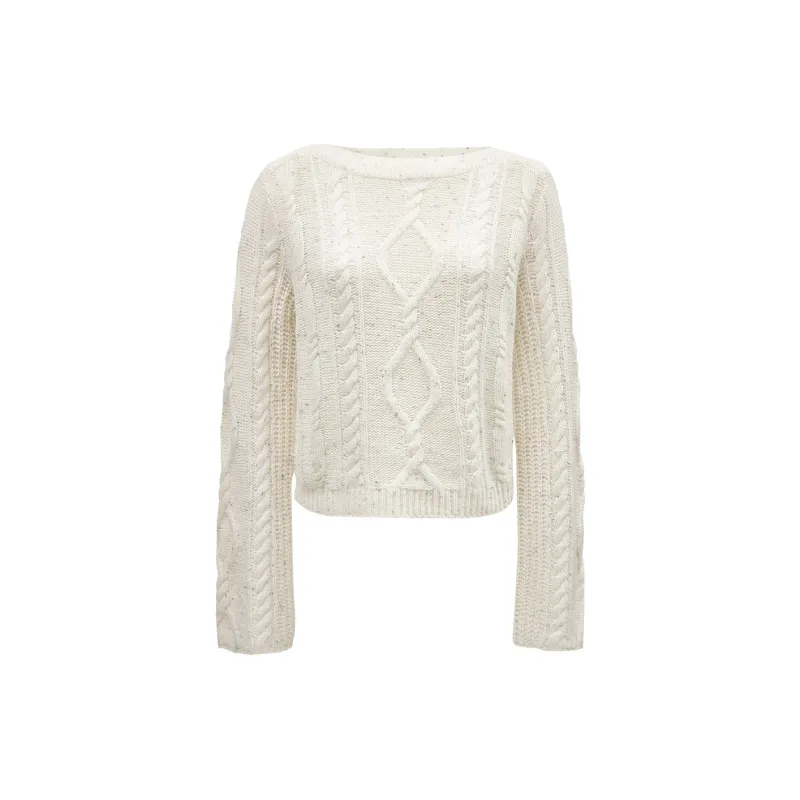 ONLY Knitwear Women's Antique White Color-0