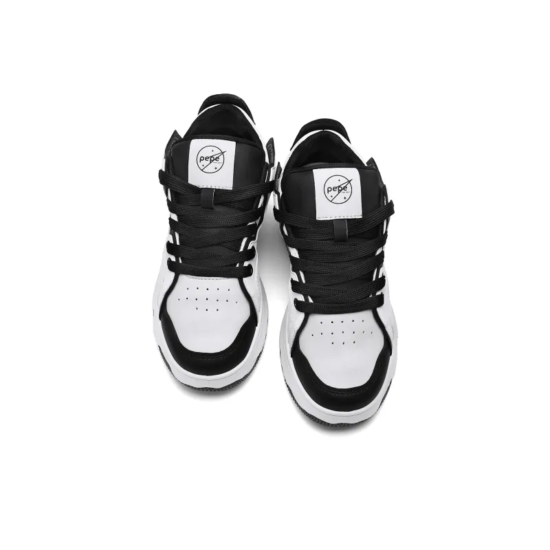 Pepe The Frog Skateboard Shoes Unisex Low Top Ecru/Classic Black White/White Green-11