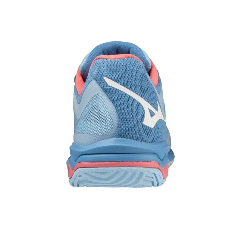 Mizuno Anti Slip Wear Resistant Low Top Tennis Shoes Women's Blue-3