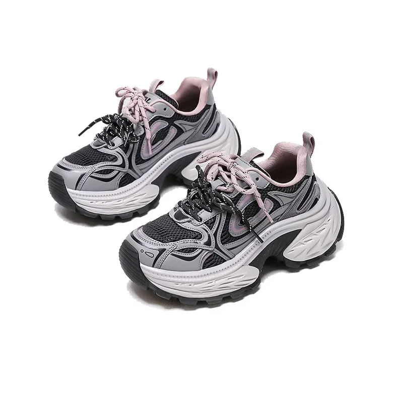 WOOS BOBO Breathable, Supportive, Lightweight, Height Increasing, Thermal Chunky Sneakers Women's-2
