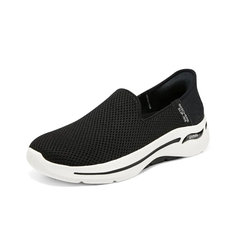 Skechers Go Walk Arch Fit Hands Free Slip-Ins Durable Breathable Low-Top Casual Shoes Women's Black-5