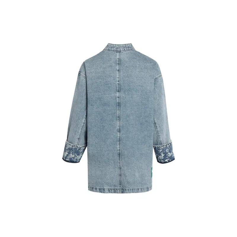 LIUREGALI Denim Jacket Women's Sky Blue-1