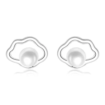 Lao Feng Xiang S925 Silver Pair Of Stud Earrings Women's