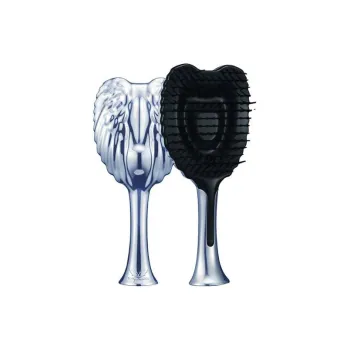 Tangle Angel White Chrome Plated Smooth Hair Brush Anti Static Antibacterial