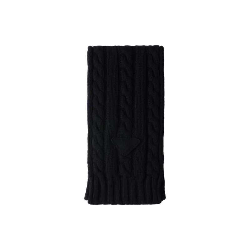 PRADA Logo detail Cashmere Scarf-0