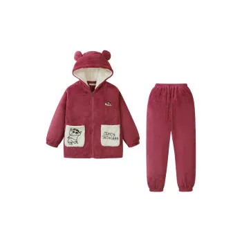 QINZUIMAO x SHINCHAN Pajama Set Women's Brier Red