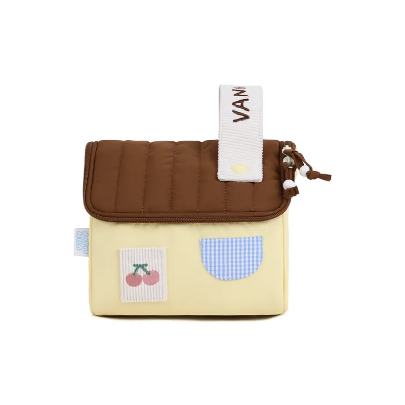 VANWALK Farm Series Nylon Camera Bag, Toiletry Bag, Makeup Bag, Storage Bag Women's Cherry House/Pudding House-3