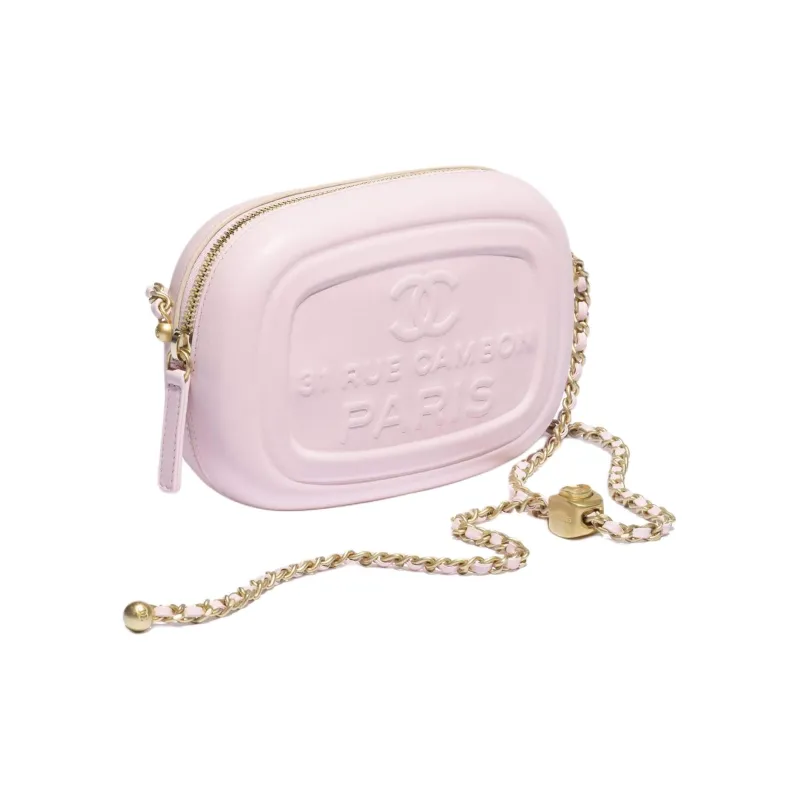 CHANEL Lambskin Camera Bag, Crossbody Bag, Shoulder Bag Women's Light Pink-2