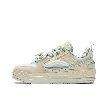 Anta Micro sugar Slip Resistant Height Increasing Low Top Skateboard Shoes Women's Ecru