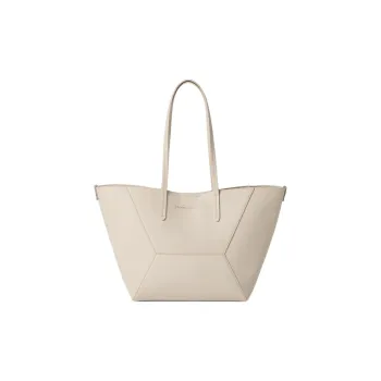 Brunello Cucinelli Calfskin Tote Bag, Shopping Bag, Handbag, Shoulder Bag Trumpets Women's Ivory