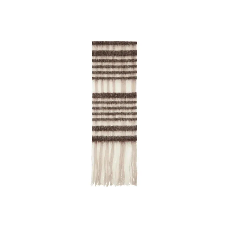 HOLZWEILER Alpaca Polyamide Knit Scarves Women's White-0