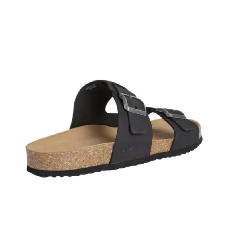 GEOX Sandal Ghita Slip Resistant Slide Slippers Men's Black-3