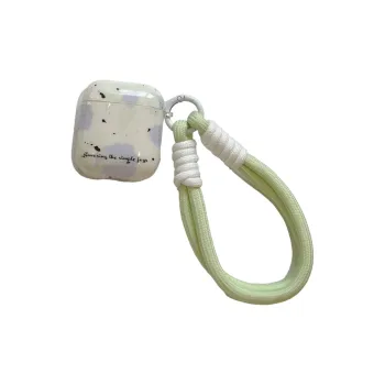 Baohuguang Compatible With AirPods 1/pro/2/3 TPU Ins Minimalist Style White Ink Splatter Fully Enclosed Headphone Cases