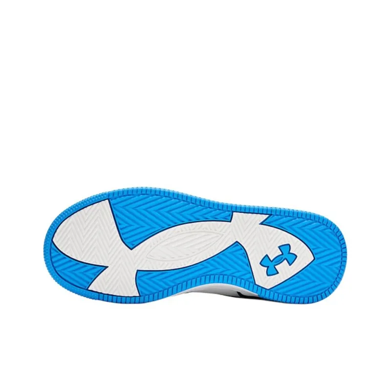 Under Armour Anti Slip Wear Resistant Mid Top Kids' Skateboarding Shoes Blue Teenagers-3