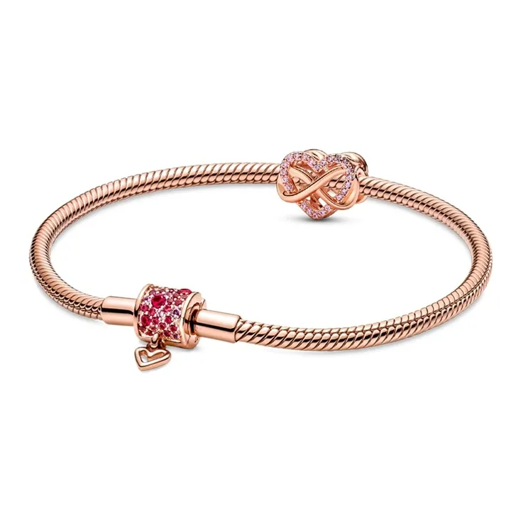 Pandora Copper Silver Alloy Bracelets Unisex-52