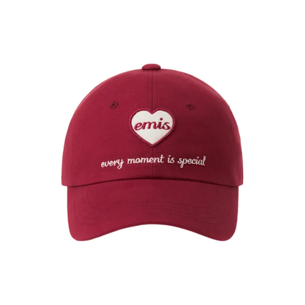 Emis Cotton Baseball Caps Unisex Red-1