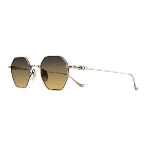 Chrome Hearts Titanium Irregular Shape Sunglasses Men's Bronze