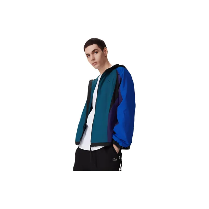 LACOSTE Jacket Men's Green Blue Purple Black Multicolor-0