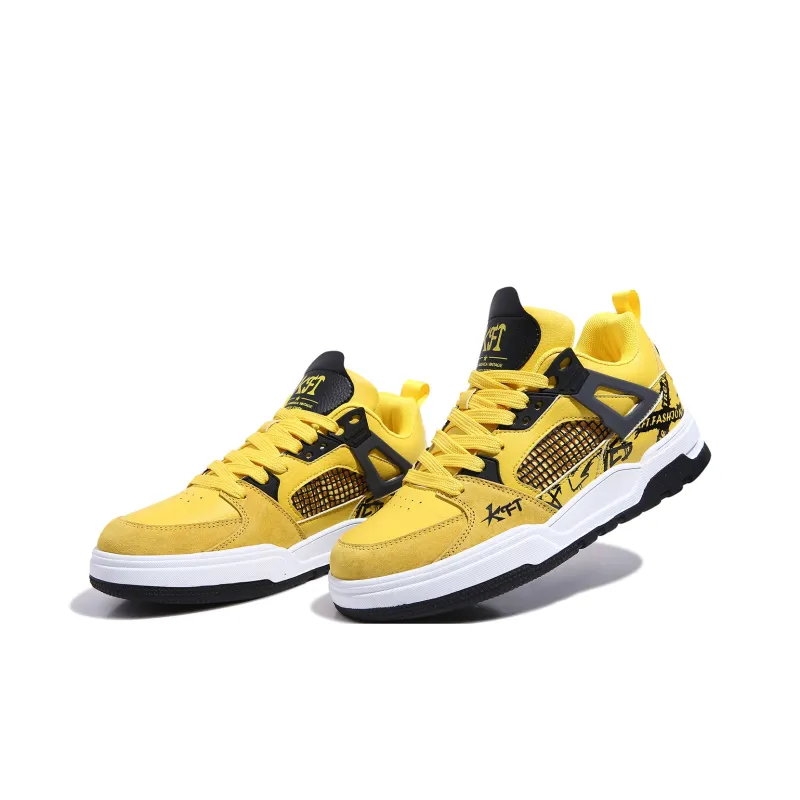 KFT Mica Anti Slip And Wear Resistant Height Increasing Low Top Skateboard Shoes Unisex-3