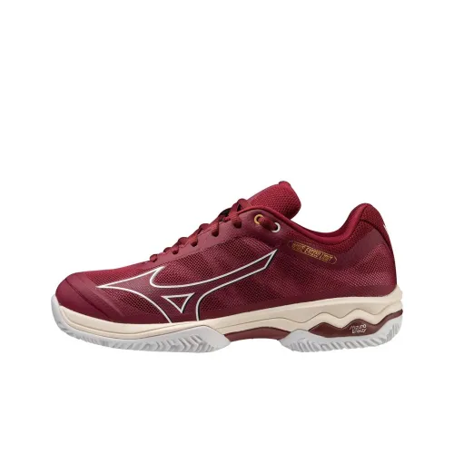 Mizuno Anti Slip Wear Resistant Low Top Tennis Shoes Women's Red