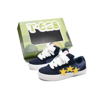 T628 Stars Puffy Shoes Slip Resistant, Abrasion Resistant, Lightweight Low Top Skateboard Shoes Unisex