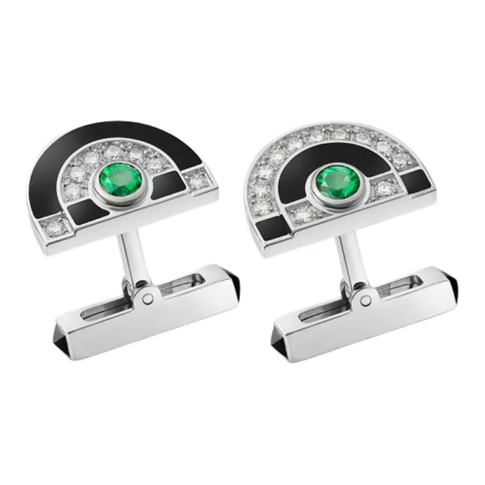CARTIER Chrome-Plated Cufflinks Unisex Silver-0
