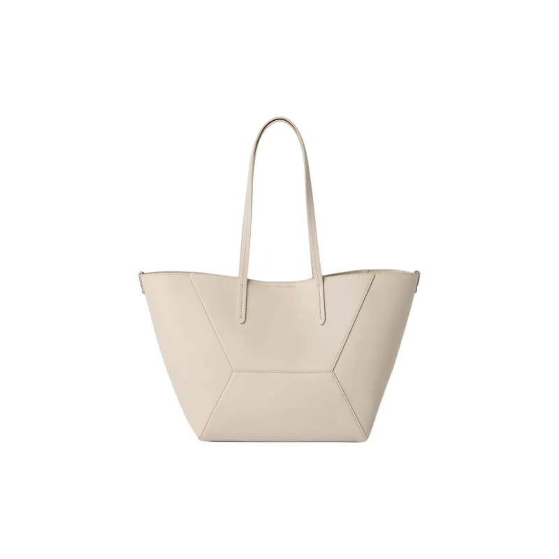 Brunello Cucinelli Calfskin Tote Bag, Shopping Bag, Handbag, Shoulder Bag Trumpets Women's Ivory-3