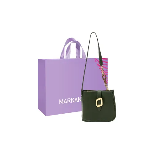 MARKANGARO Microfiber Synthetic Leather Bucket Bag Regular Women's Jasper/Brown