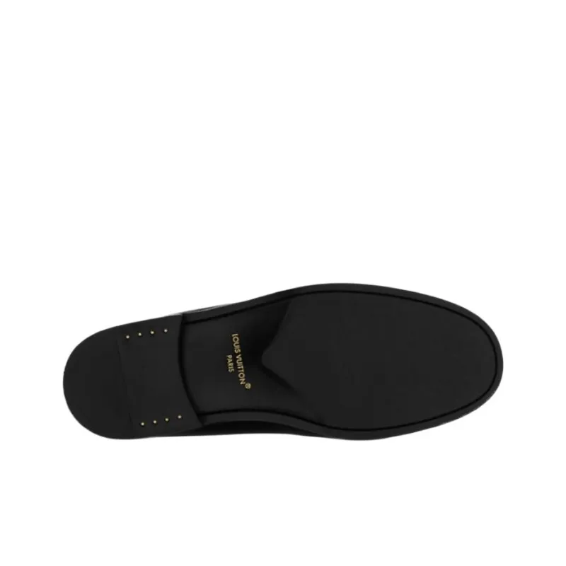 LOUIS VUITTON Loafers Men's Black-4