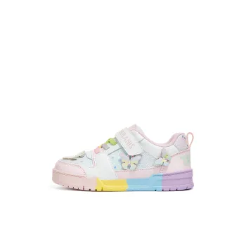 TARANIS Anti Slip And Wear Resistant Breathable Kids' Skateboarding Shoes White Pink Children Aged 3 7 Years Old