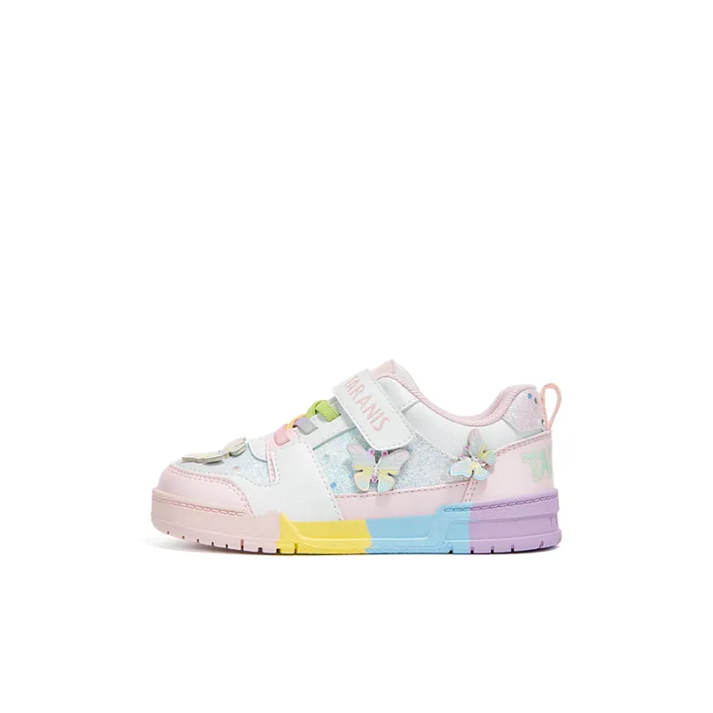 TARANIS Anti Slip And Wear Resistant Breathable Kids' Skateboarding Shoes White Pink Children Aged 3 7 Years Old-0