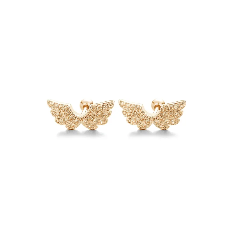 KING OF BLING Titanium Steel Zircon Stud Earrings Unisex Year Of The Snake Good Luck-9
